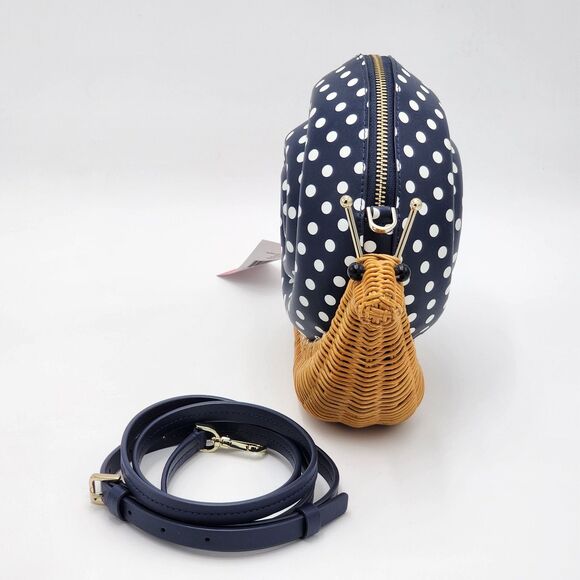 Kate Spade Scarlett Snail Wicker Enchanted Forest Nightcap Crossbody Bag NWT - Picture 2 of 9